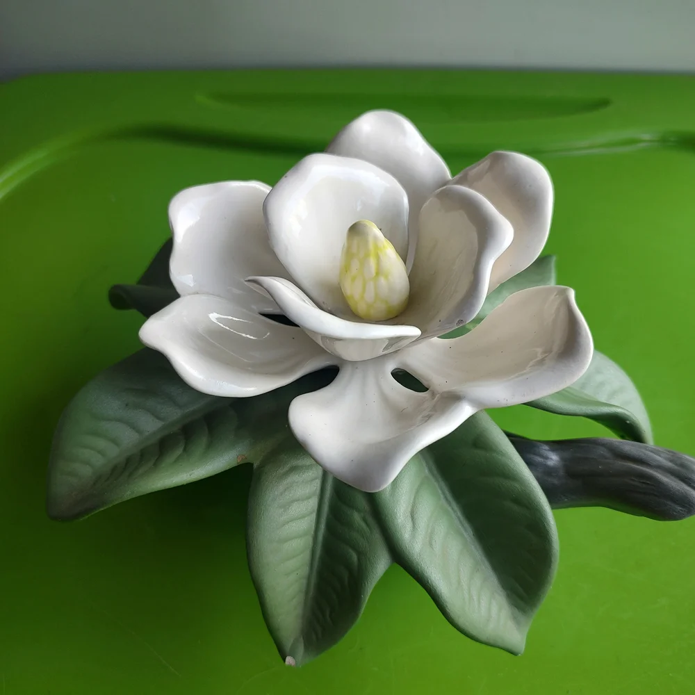 Elegant White Ceramic Flower Accent